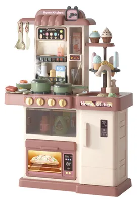 Produktbild von Coemo Kinderküche Jasmin Spielküche mit viel Zubehör Farbe Braun