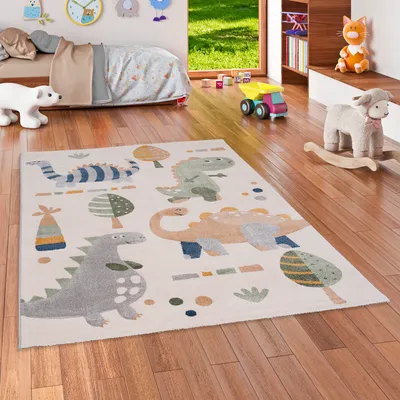 Produktbild von Kinder Teppich Maui Kids Dinos Grün Blau, Größe:200x290 cm