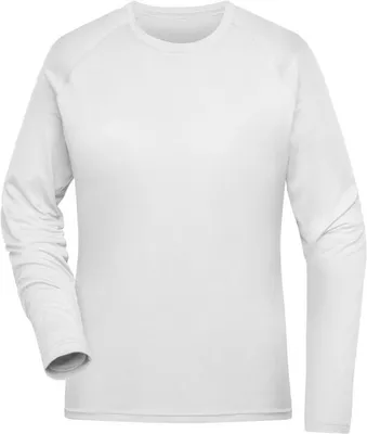 Produktbild von Ladies' Sports Shirt Long-Sleeved white, Gr. S