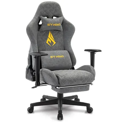 Produktbild von Symino Gaming Stuhl - Ergonomischer Bürostuhl Im Racing Style, 200 Kg Belastbark (Grau)