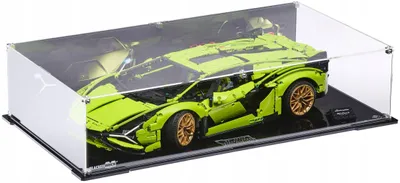 Image de Vitrine noire pour LEGO® Technic 42115 Lamborghini Sián FKP 37, avec fond imprimé