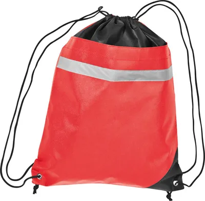 Produktbild von Sportbeutel / Gym-Bag mit reflektierendem Streifen / Farbe: rot
