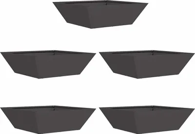 Produktbild von vidaXL Garten-Pflanzgefäß 5 pcs Schwarz 50 x 50 x 15 cm