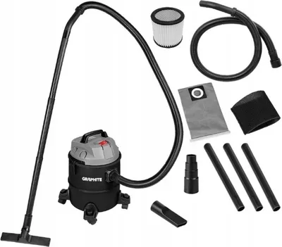 Obrázok produktu pre Grafitový Priemyselný Vysávač 1200W 20L Suchý/Mokrý Hepa A Penový Filter