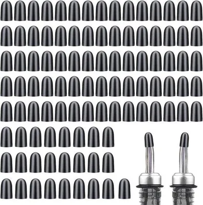 Produktbild von 100 Stk. schwarze Gummischützen für Flaschen
