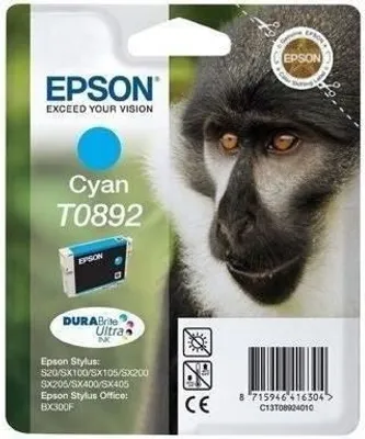 Image de EPSON Cartouche d'encre T0892 Cyan - Singe