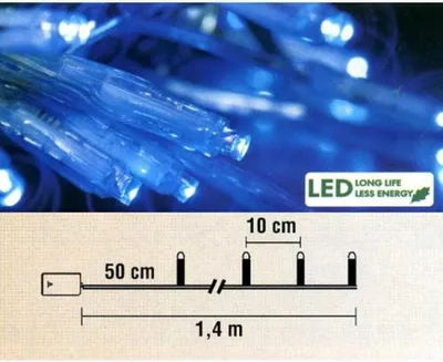 Produktbild von Micro LED Lichterkette 10er Batteriebetrieb blau Best Season 725-24