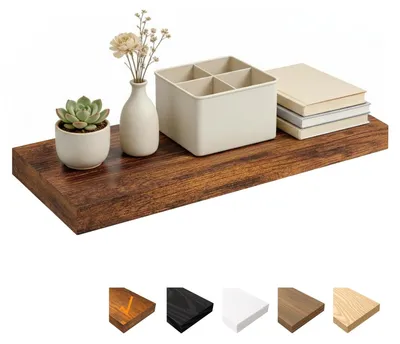 Obrázok produktu pre Solidchoice – Drevená nástenná doska – Minimalistická závesná polička 60 x 23,5 cm