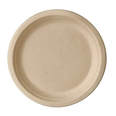 Produktbild von Papstar Zuckerrohr Teller "pure", Ø 23 cm natur, 10 x 50 Stück