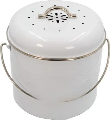 Produktbild von Biologische Kompostbehälter 3 Liter - Komfortable Houtskoolfilter - Zwenkhandgriff - Compact