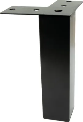 Obrázek produktu pro Čtvercový kovový podstavec pod nábytek 15 cm v matné černé barvě - Elegantní a stabilní podstavec pro stylový nábytek
