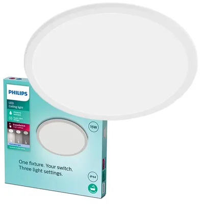 Obrázek produktu pro Philips Funkční Stropní svítidlo Super Slim, 15 W, LED, 1500 lm, IP44, Bílá