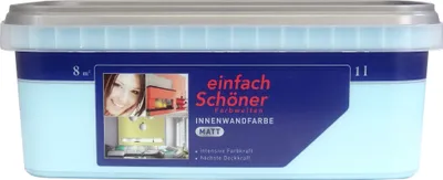 Produktbild von Wilckens Innenwandfarbe hochdeckend Lagunen Blau matt 1 l