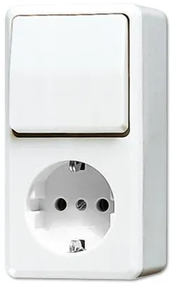 Zdjęcie produktu dla JUNG 676AWW Elektryczny przełącznik kołyskowy biały (676AWW)