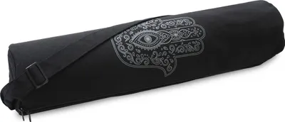Produktbild von Yogatasche yogibag® basic - zip - Baumwolle - art collection - 65 cm - hand of fatima - black