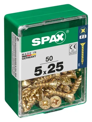 Zdjęcie produktu dla Puszka na wkręty Wkręt do drewna SPAX z płaskim łbem (5 x 25 mm) (5,0 x 25 mm)