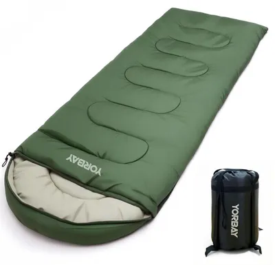 Immagine prodotto di Sacco a pelo 3-4 stagioni - Impermeabile - 190 x 75 cm - Leggero - Per campeggio e festival