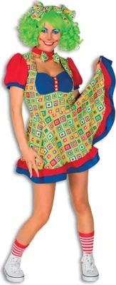 Produktbild von L3201320-44 bunt Damen Clown Kleid Zirkus Kostüm Gr.44