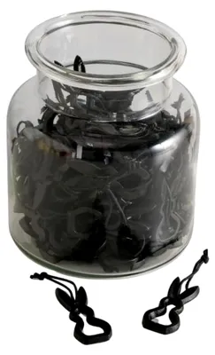 Produktbild von 4 Stück schwarze Osterhasen 6 cm Metall Deko