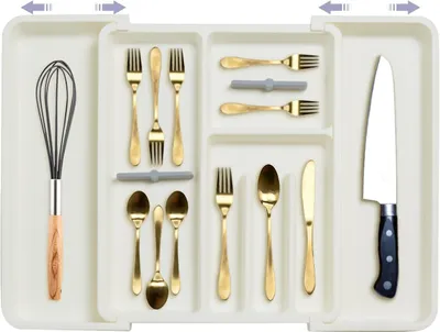 Produktbild von Ausziehbarer Besteckorganizer für Küchenschränke