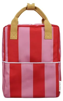 Productafbeelding van Sticky lemon backpack medium lemon tree stripes red apple rosebay pink