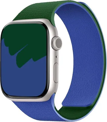 Productafbeelding van Siliconen armband voor Apple Watch, 46 mm, 42 mm, 44 mm, 45 mm, 49 mm, dubbel, ademend, magnetisch, voor Apple iWatch