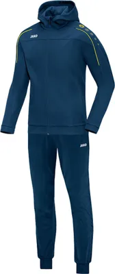 Produktbild von JAKO Kinder Trainingsanzug Polyester Classico mit Kapuze, Farbe:nightblue/citro, Größe:140