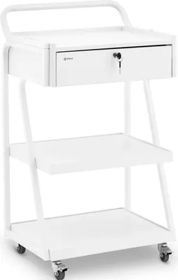 Obrázek produktu pro Kadeřnický vozík kosmetický asistent 1 zásuvka 3 police 55 x 39 x 90 cm - bílý