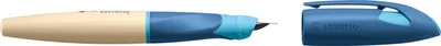 Immagine prodotto di STABILO 5013/25-41 Stilografica per la scuola EASYbirdy® Timber - pennino per mancini A, colore blu/legno, inclusa cartuccia standard