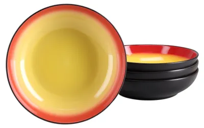 Produktbild von CreaTable, 24931, Hot Red, Poke Bowl 4-tlg, Steinzeug