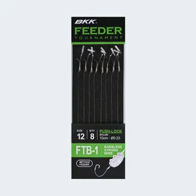 Produktbild von BKK FTB-1 Push Lock Barbless | Feeder Vorfachhaken: #14 (0.20mm)