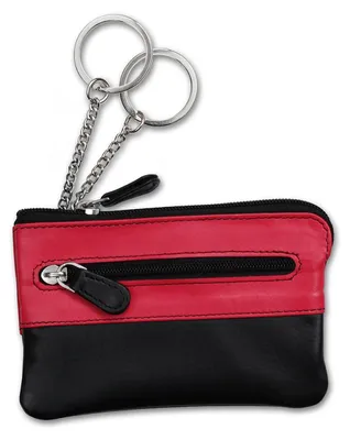 Produktbild von DrachenLeder Etui Mini schwarz pink Leder Schlüsseltasche D2OPS905P