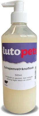 Imagen del producto de Lutopets Schaffett + Knoblauch 500 ml – Aceite natural para perros – Favorece la salud de la piel, el pelaje y la digestión