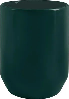 Produktbild von Spirella Zahnputzbecher Zahnbürstenhalter Stoneware "Jaro" 7,8x10,5 cm Dunkelgrün/Schwarz