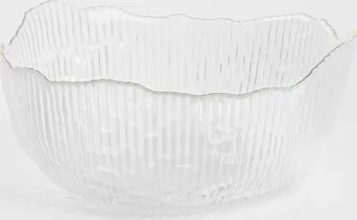 Zdjęcie produktu dla HOMLA Miska APOLA ryflowana transparentna M 7,5 cm x 17 cm