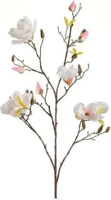 Produktbild von künstlicher Magnolienzweig weiß rosa H. 105cm Emerald Kunstblumen