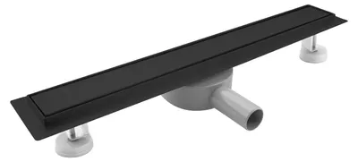 Productafbeelding van Doucheafvoer 60cm, Zwart - Hoogwaardig roestvrij staal, Ontgeurende sifon