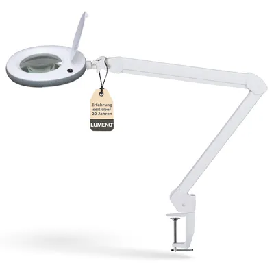 Produktbild von Lumeno 7213GR Lupenleuchte/Arbeitsplatzlampe 60 LEDs, farbiger Gummischutz Farbe: Grau, Größe: 3 Dioptrien