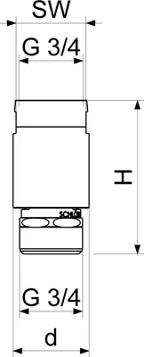 Produktbild von JS DURCHFLUSS-ROHRBELUEFTER, M.RV DN20,3/4"IG x 3/4"AG,DIN-DVGW
