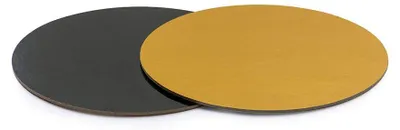 Zdjęcie produktu dla Podkładka pod tort 1szt dwustronna czarne złoto 32cm 3mm