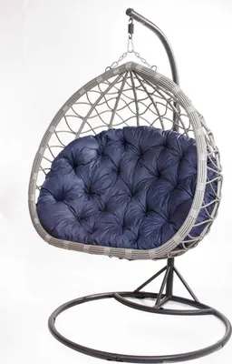 Zdjęcie produktu dla Poduszka na fotel wiszący 110x100 ciemnoniebieska | poduszka kokon | poduszka na fotel ogrodowy | poduszka na huśtawkę ogrodową | bocianie gniazdo
