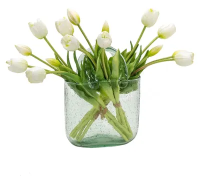 Image de Omgoods - Lot de 15 tulipes artificielles, bouquet idéal pour la maison et le bureau