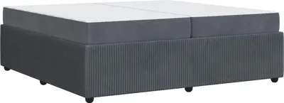 Zdjęcie produktu dla Rama łóżka vidaXL, ciemnoszara, 200 x 200 cm, obita tkaniną