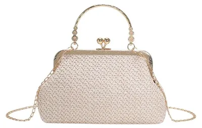 Imagen del producto de Clutch de mano con diseño tejido y cierre de solapa