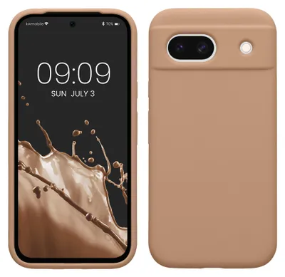 Produktbild von kwmobile Handyhülle für Google Pixel 8a Hülle, für Pixel 8a Case - Hülle Silikon - kabelloses Laden - Cappuccino