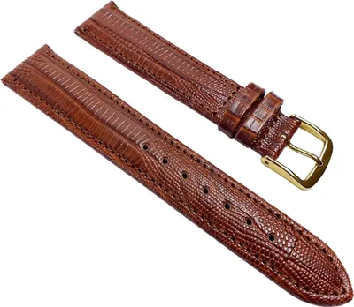 Produktbild von Teju-Print Ersatzband Uhrenarmband Kalbsleder Band Braun 22155G, Anstoß:22 mm