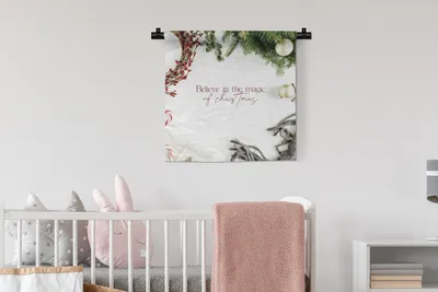 Produktbild von MuchoWow® Wandteppich Wandbehang Winter - Weihnachten - Magie 60x60 cm Tapisserie Dekoration Wandtuch - Dekorationen - Wand Decke