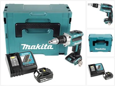 Produktbild von Makita DFS 250 RF1J Akku Trockenbauschrauber 18 V Brushless + 1x Akku 3,0 Ah + Ladegerät + Makpac