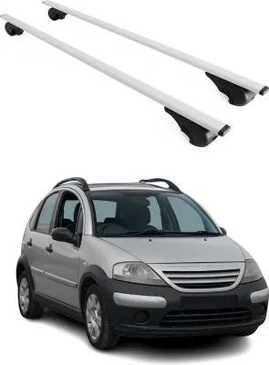Produktbild von Dachträger Gepäckträger für Citroen C3 X-TR 2002-2009 Grundträger Metall Grau 2x