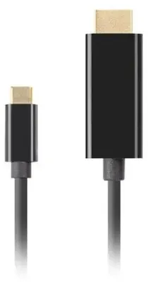 Immagine prodotto di Lanberg CA-CMHD-10CU-0010-BK LANBERG USB-C(M)->HDMI(M) Kabel 1,0m 4K 60Hz schwarz
